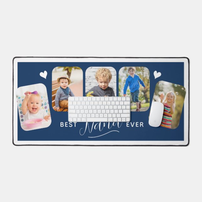Best Nana Ever Calligraphy 5 Photo Desk Mat (Keyboard & Mouse)