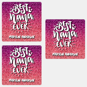 BEST NANA EVER GLITTER  CUSTOM TYPOGRAPHY