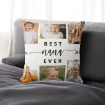 Best NaNa Ever - Grandchildren Photo Collage Throw Pillow<br><div class="desc">Celebrate the "Best NaNa Ever" with this personalized Grandchildren Photo Collage Throw Pillow. This thoughtful gift features a lovingly arranged collage of cherished photos capturing special moments, complemented by a heartfelt message. Crafted from high-quality, soft fabric, it offers both comfort and style to any living space. The removable cover is...</div>