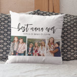 Best NaNa Ever - Grandchildren Photo Collage Throw Pillow<br><div class="desc">Celebrate your NaNa with the Best NaNa Ever Grandchildren Photo Collage Throw Pillow. This personalized keepsake features a beautifully arranged collage of cherished photos, capturing special moments with her grandchildren. Crafted from high-quality materials, it adds a stylish and sentimental touch to any space, perfect for displaying on a bed or...</div>