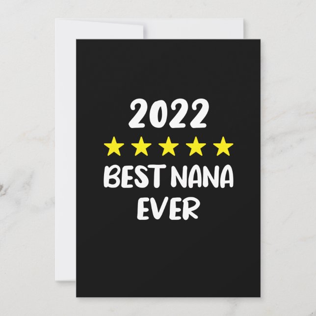 Best Nana Ever Mothers Day 2022 5 Star Rating Save The Date (Front)