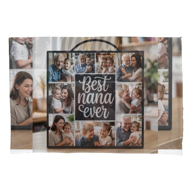 Best Nana Ever Personalized Photo Pillowcase – Cus (Front)