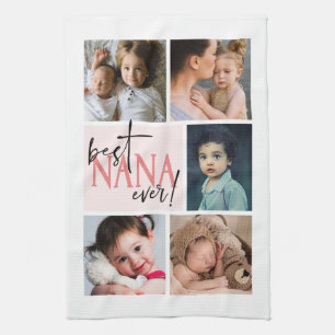 Best Nana Ever Photo Collage Kitchen Towel
