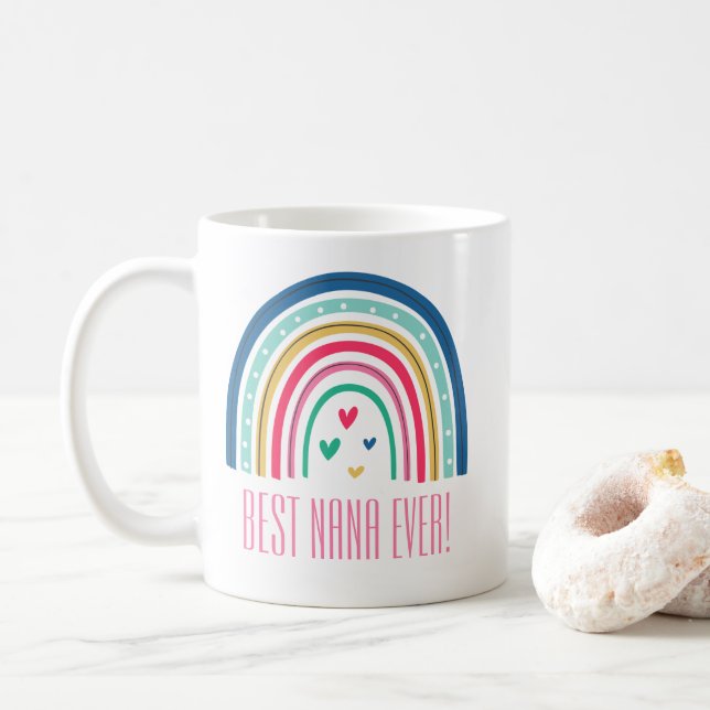 Best Nana Ever Rainbow Coffee Mug (With Donut)