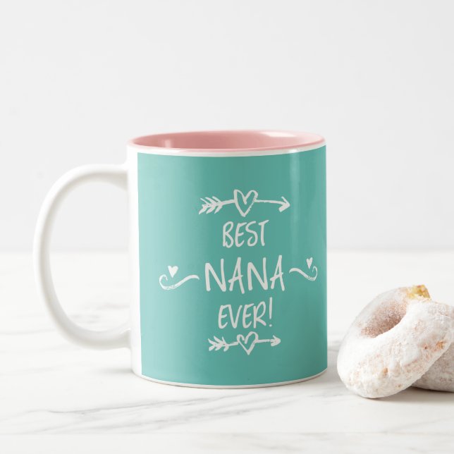 Best Nana  Ever Two-Tone Coffee Mug (With Donut)