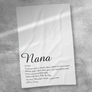 Best Nana, Grandma, Granny Definition Script Kitchen Towel