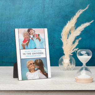 Best Nana in the Universe - Personalized Two Photo Plaque
