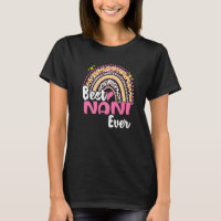 Best Nani Ever Funny Pink Leopard Rainbow Mothers