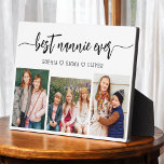 Best Nannie Ever - Grandchildren Photo Collage Plaque<br><div class="desc">Celebrate the "Best Nannie Ever" with this personalized Grandchildren Photo Collage Plaque. This heartfelt gift features a beautifully arranged collage of cherished photos capturing special moments, complemented by a loving message. Crafted from high-quality materials with a sleek finish, it's ideal for displaying at home as a cherished keepsake. Perfect for...</div>