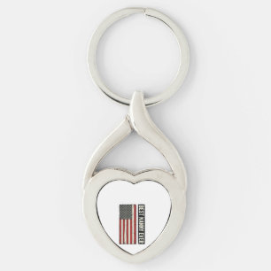 Best Nanny Ever Patriotic Vintage Flag Shirt Desig Keychain