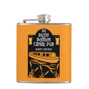 Best Narrowboat Pubs Hip Flask