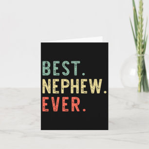 Best Nephew Ever Family Funny Vintage Retro  Card