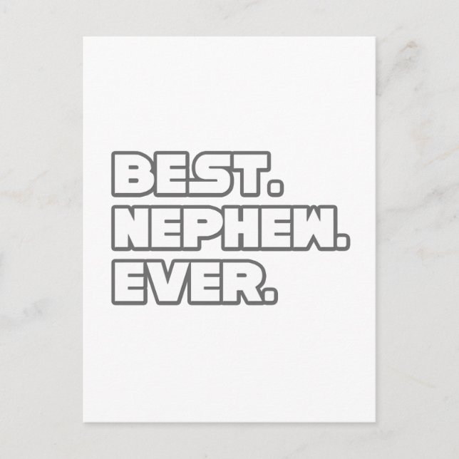 Best Nephew Ever Postcard (Front)