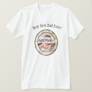 Best New dad Father Family Photo Frame T-Shirt