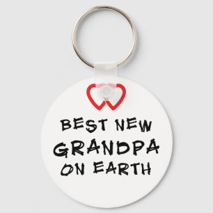 Best New Grandpa On Earth Gift Keychain