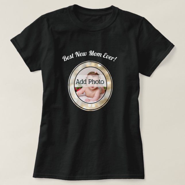 Best New Mom/Mother Family Photo Frame T-Shirt (Design Front)