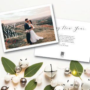 Best New Year Ever Modern Type Holiday Photo Card