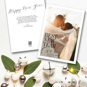 Best New Year Ever Modern Type Holiday Photo Card