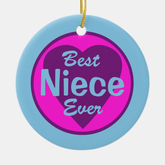 Best Niece Ever Personalized Ornament (Front)