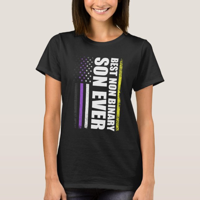 Best Non Binary Son Ever Lgbt Gay Pride T-Shirt (Front)