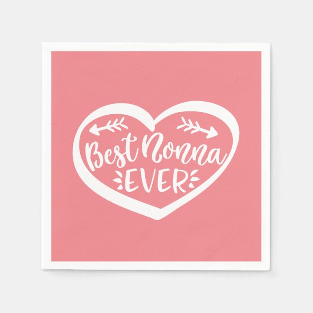 Best Nonna Ever Napkin (Front)