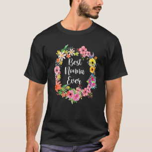 Best Nonna Ever Women Floral Decoration Nonna T-Shirt