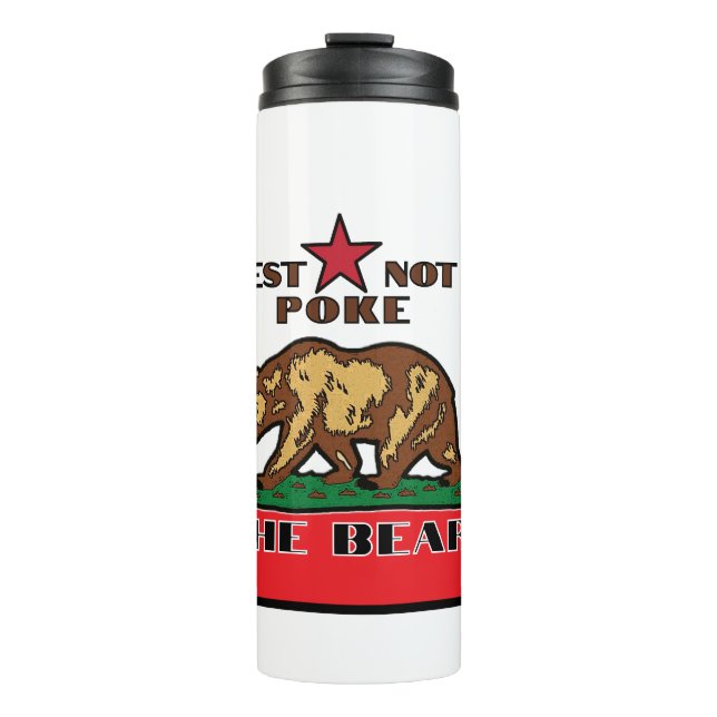 Best Not Poke The Bear - California Water Bottle (Front)
