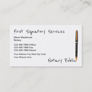 Best Notary Public Services Business Card