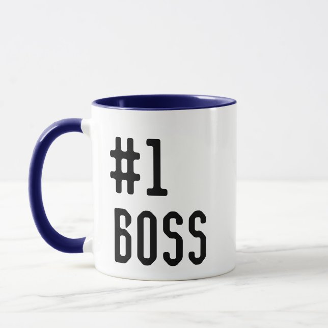 best number one boss mug custom gift for boss (Left)