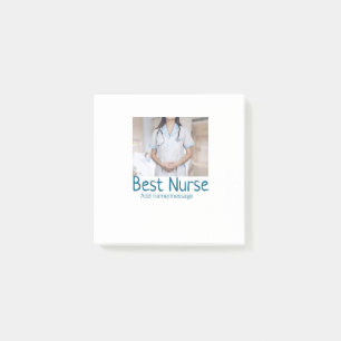 Best nurse add photo name text medical doctor hosp post-it notes