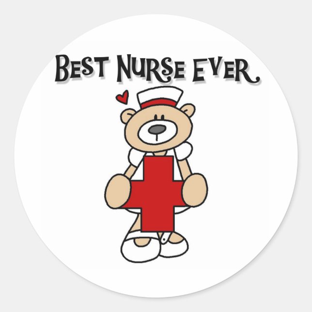 Best Nurse Ever T-shirts and Gifts Classic Round Sticker (Front)