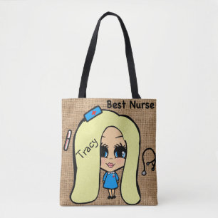 Best Nurse Fourre-tout - Sac Caricature Personnali