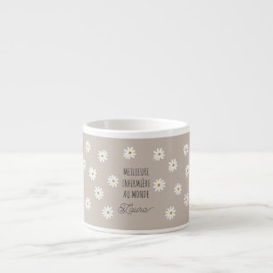 Best nurse in the world daisies first name espresso cup