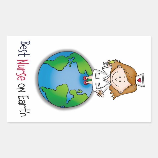 Best Nurse on Earth - Nurses Day - Nurses Week Sticker (Front)