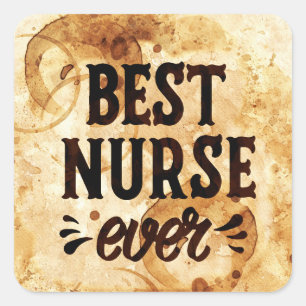 Best Nurse Square Sticker