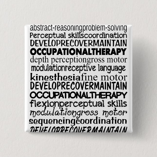 Best Occupational Therapy Gifts 2 Inch Square Button (Front)