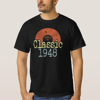 Best Of 1948 Classic Vinyl, Born In 1948 Birthday  T-Shirt