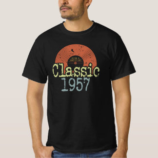 Best Of 1957 Classic Vinyl, Born In 1957 Birthday  T-Shirt
