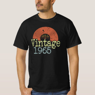 Best Of 1965 Vintage Vinyl, Born In 1965 Birthday T-Shirt