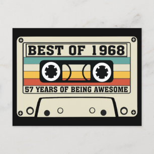 Best of 1968 57 years of being awesome holiday postcard