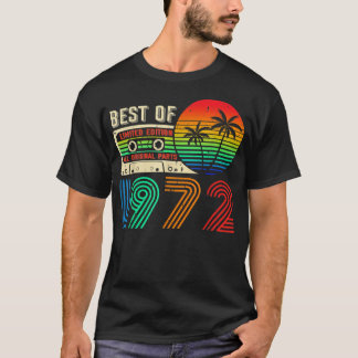Best Of 1972 50th Birthday Vintage Cassette Limite T-Shirt