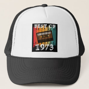 BEST OF 1973 CUSTOM VINTAGE CASSETTE TAPE TRUCKER HAT