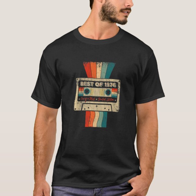 Best of 1976 Cassette Tap 46th Birthday Retro 46 Y T-Shirt (Front)