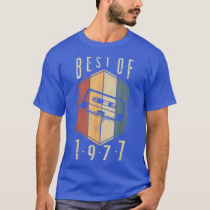 Best Of 1977 45 Year Old Gifts Cassette Tape 45th  T-Shirt