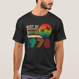 Best Of 1978 44Th Birthday Vintage Cassette Limite T-Shirt