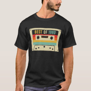 Best of 1980 Cassette Tape Retro Vintage 43rd Birt T-Shirt