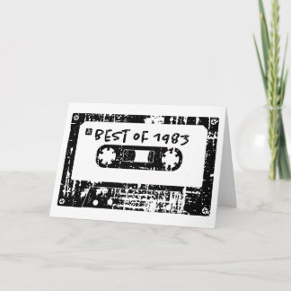 Best Of 1983 Vintage Cassette Mix Tape Birthday Card