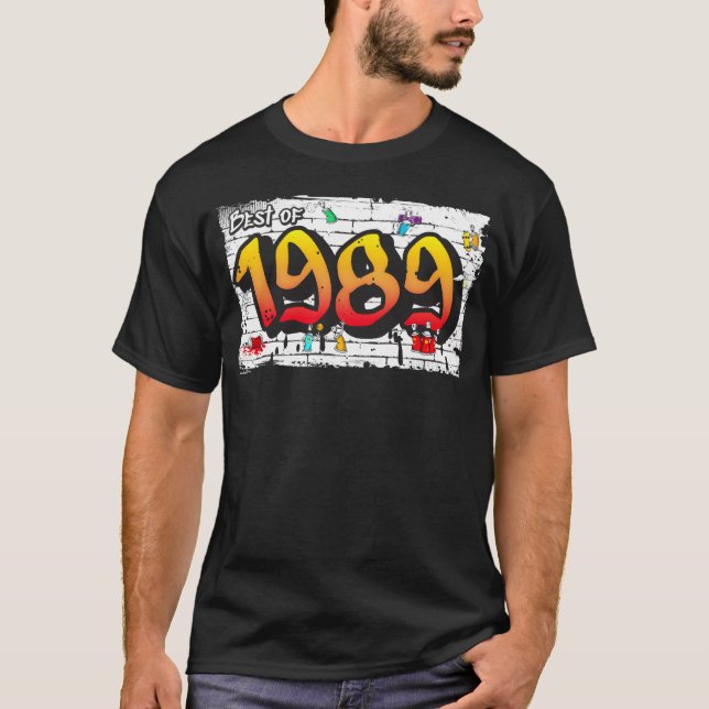 Best of 1989 Graffiti 36 Years of Edgy Cool gift T-Shirt (Front)