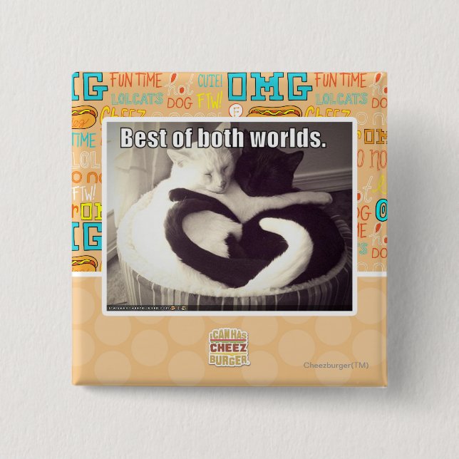 Best of both worlds. 2 inch square button (Front)