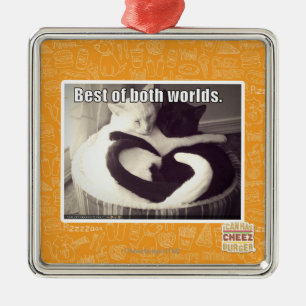 Best of both worlds. metal ornament